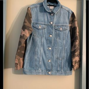 Tyra Camo Slouchy Denim Jacket